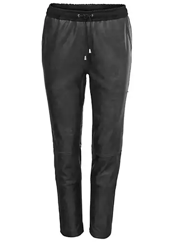 Heine Elasticated Waist Leather Joggers | Grattan