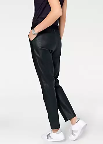 Heine Elasticated Waist Leather Joggers | Grattan