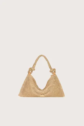 HERA NANO RHINESTONE SHOULDER BAG - CHAMPAGNE