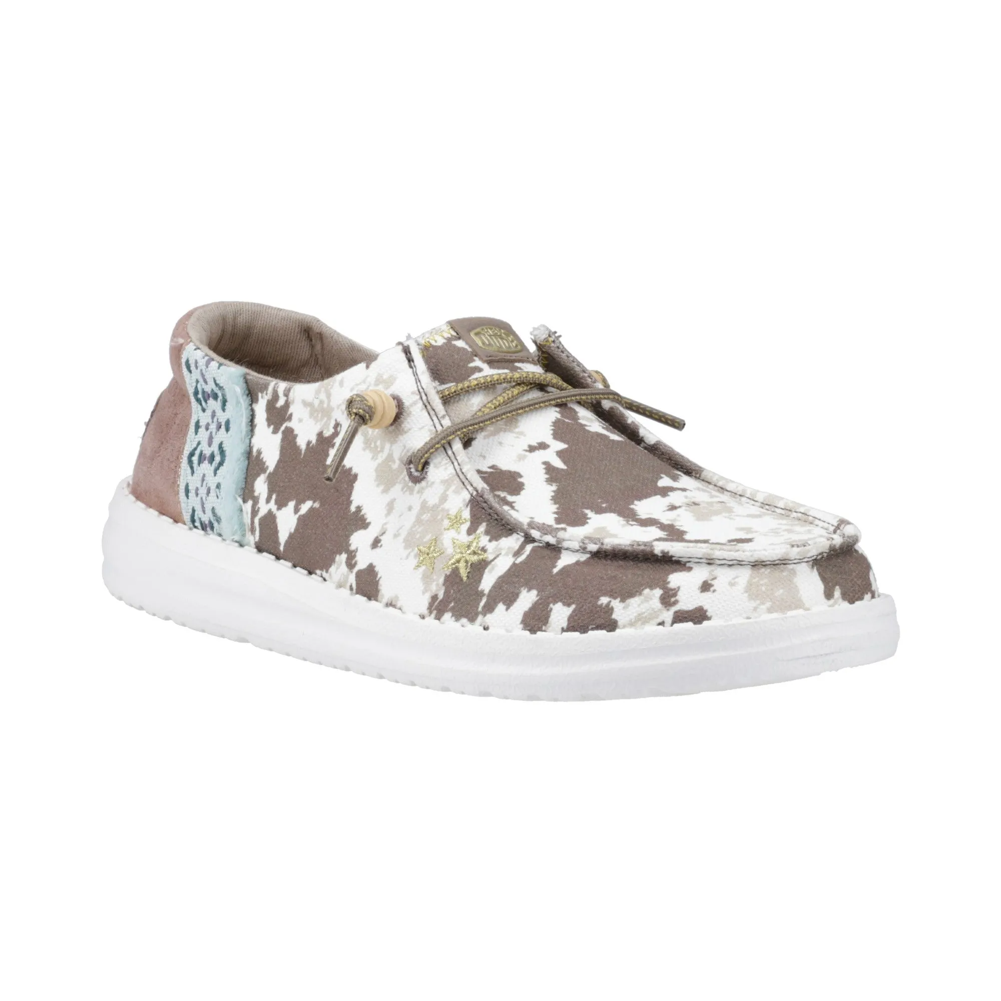 HEYDUDE Wendy Disco Cow Womens Shoes - Tan