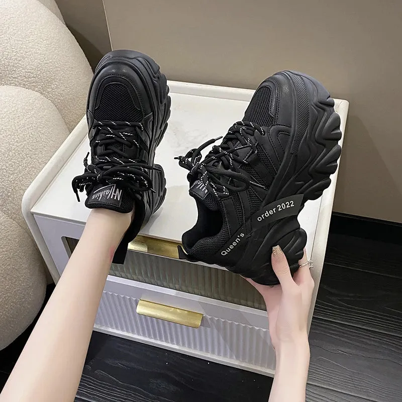 High Top Platform Sneakers Black