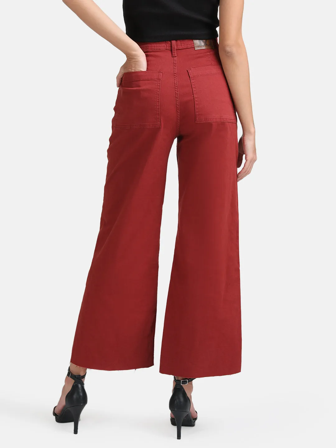 Trendy Wide Leg High Waist Jeans