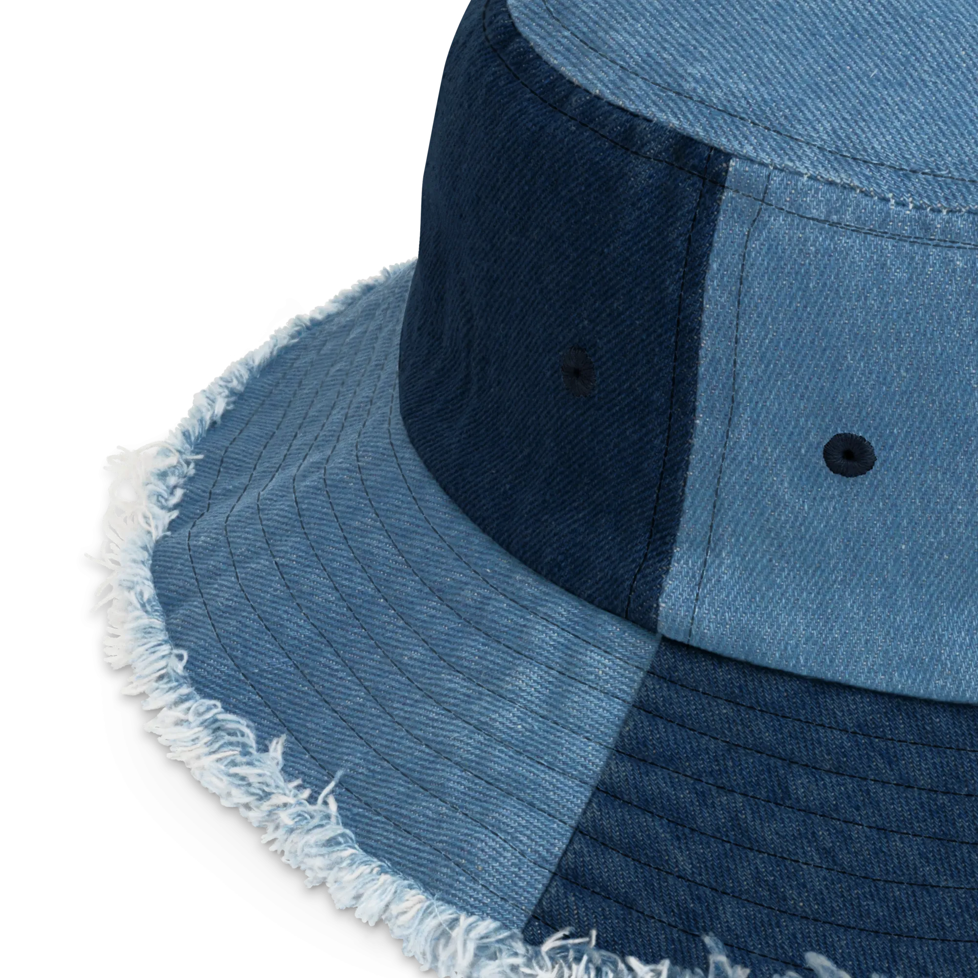 Homies Distressed Denim Bucket Hat