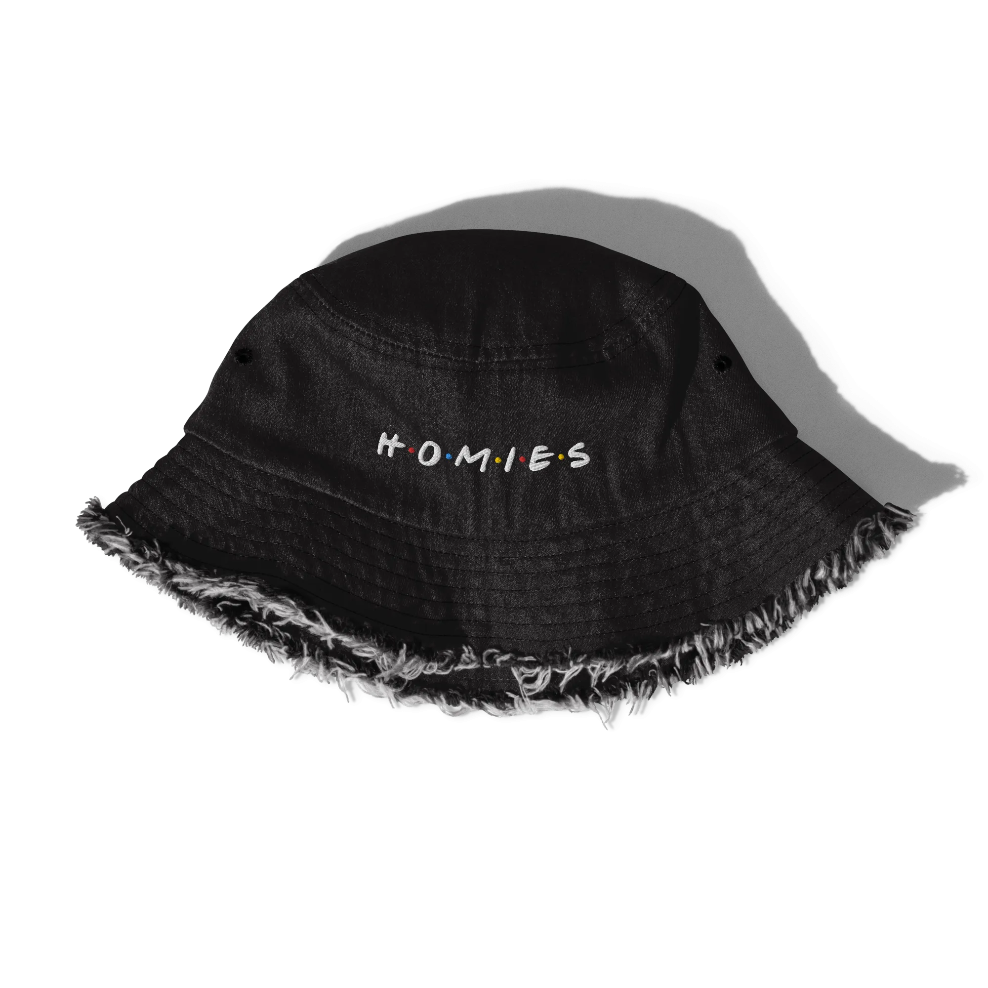 Homies Distressed Denim Bucket Hat