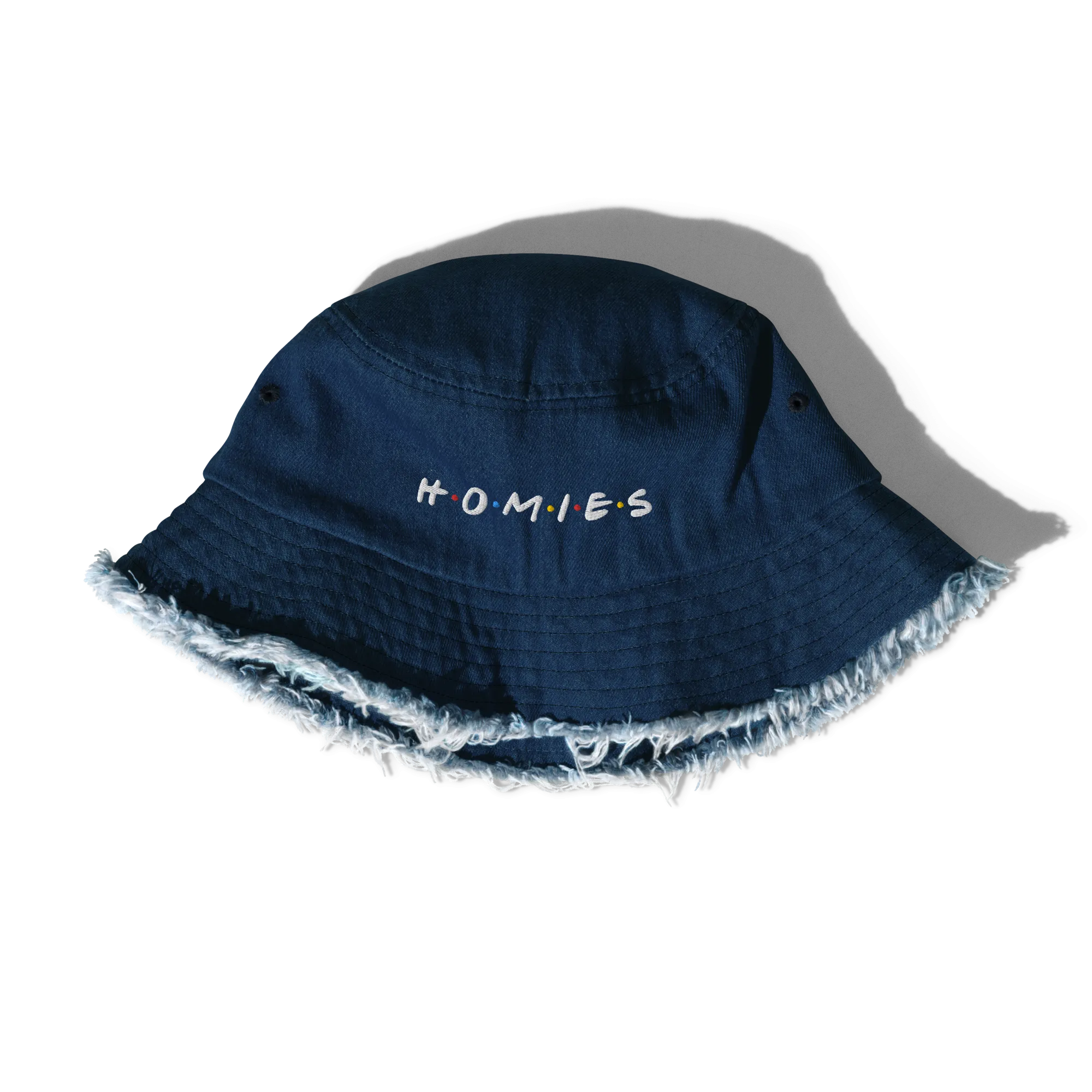 Homies Distressed Denim Bucket Hat