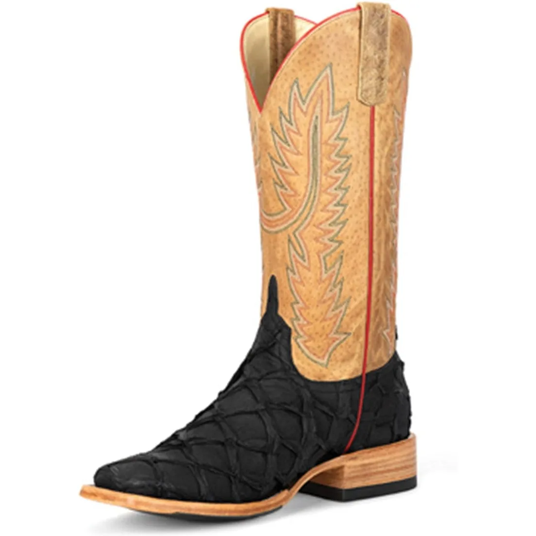 Horse Power Men's Black Matte Big Bass Cowboy Boot