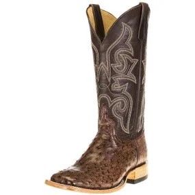 Horse Power Men's Full Quill Ostrich Chocolate Boot