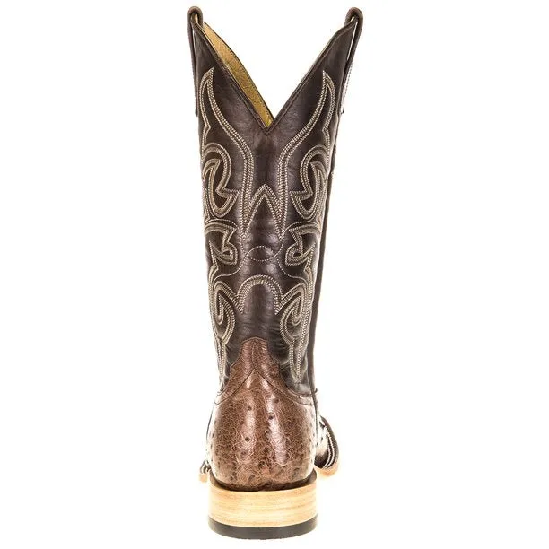 Horse Power Men's Full Quill Ostrich Chocolate Boot