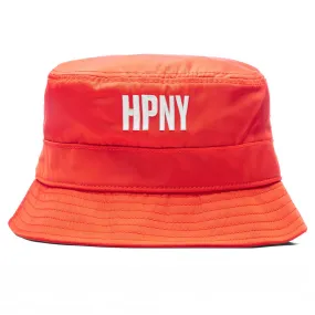 Orange/White HPNY EMB Nylon Bucket Hat