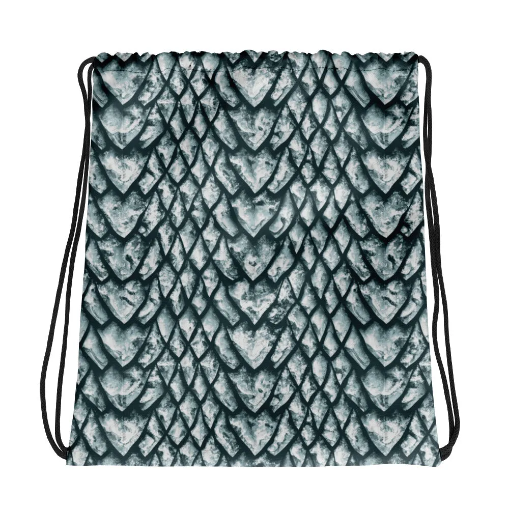 Ice Dragon Scale Drawstring Bag