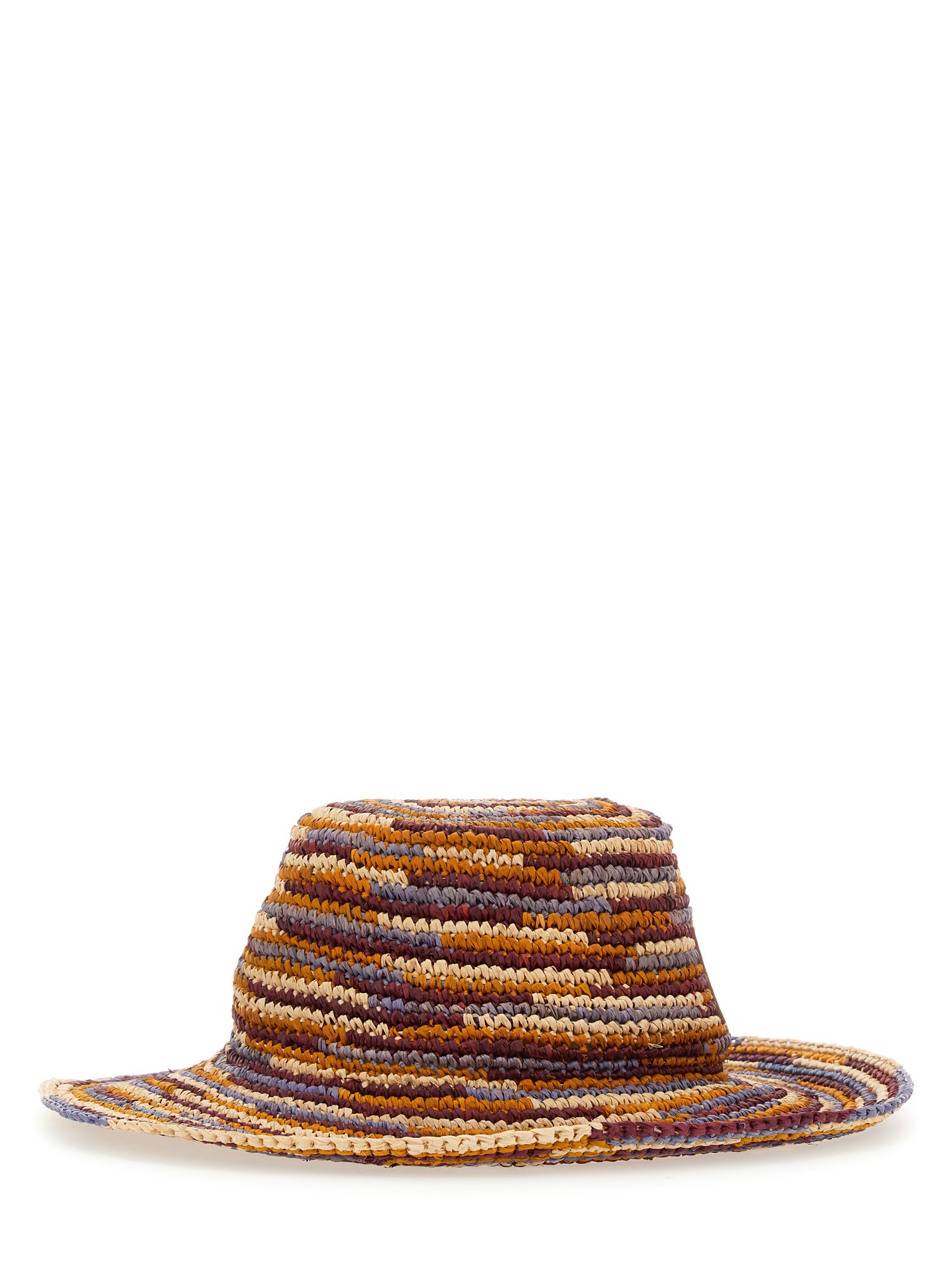 Isabel Marant Raffia Tulum Hat with Striped Design