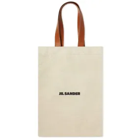 Jil Sander White Flat Tote