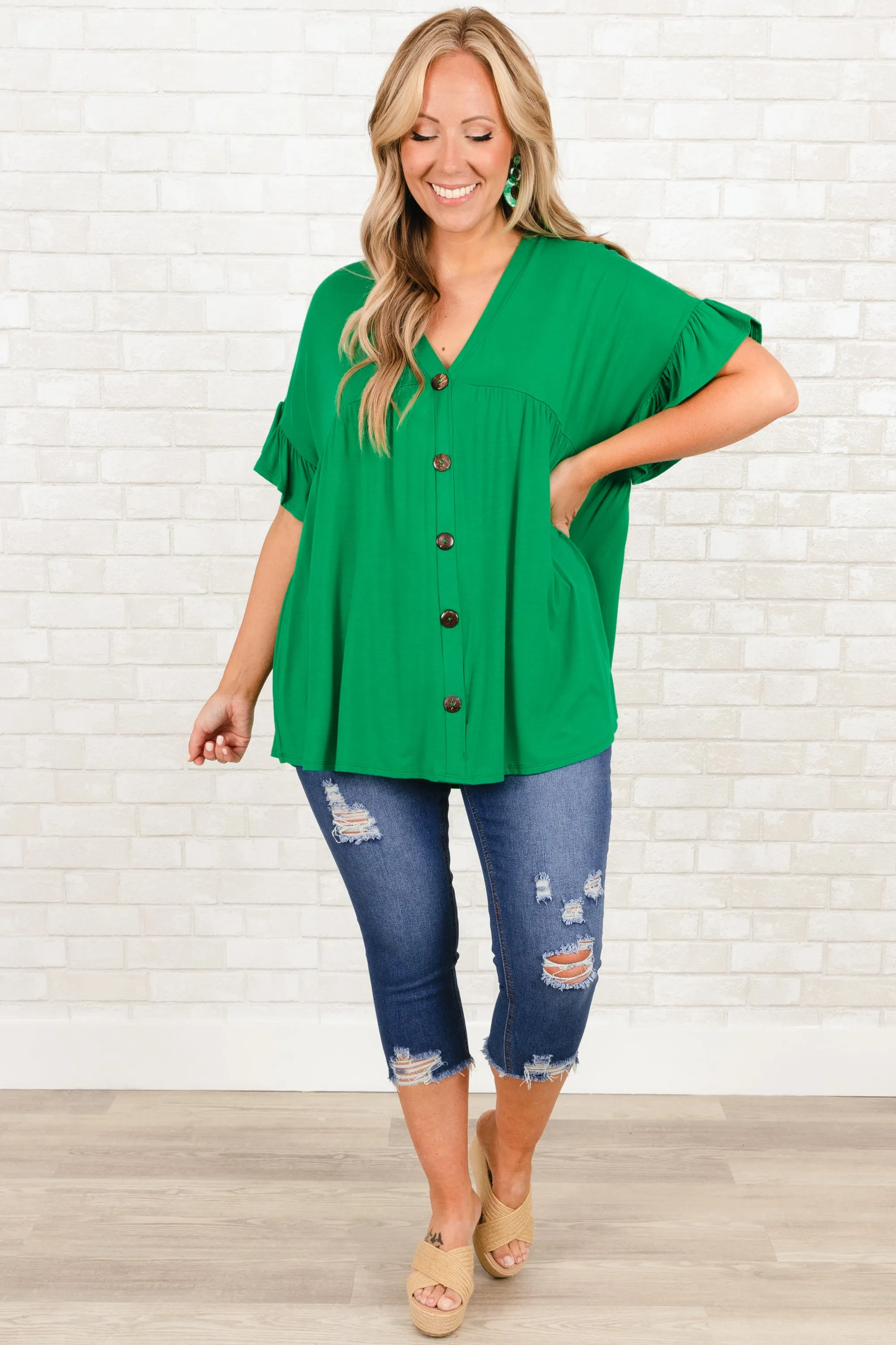 Kelly Green Bittersweet Beginnings Top