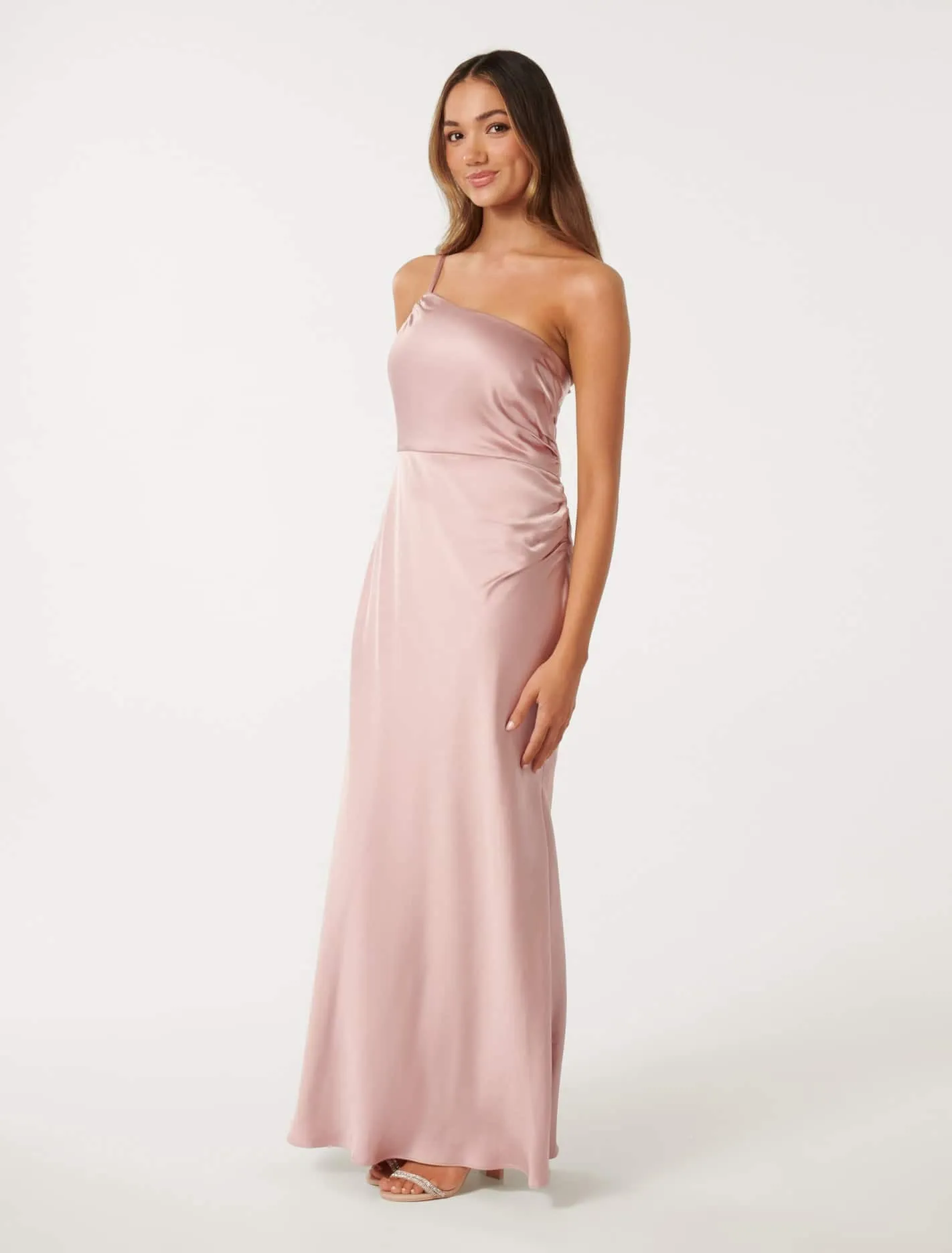 Petite One Shoulder Maxi Dress