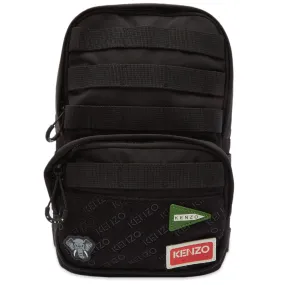 Kenzo Paris One Shoulder Backpack Black --> Kenzo Paris Black One Shoulder Backpack