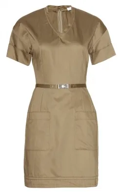 Belted Khaki Dress