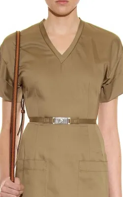 Belted Khaki Dress