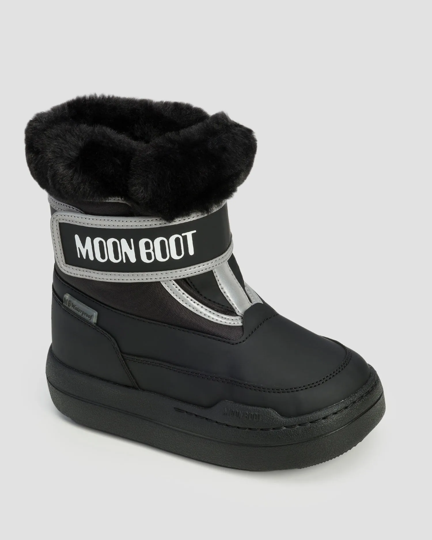 Kids black winter boots Moon Boot Jr Park Strap 80D3440030-n001