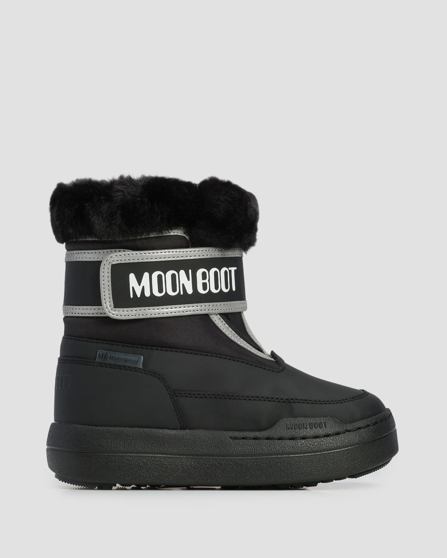 Kids black winter boots Moon Boot Jr Park Strap 80D3440030-n001