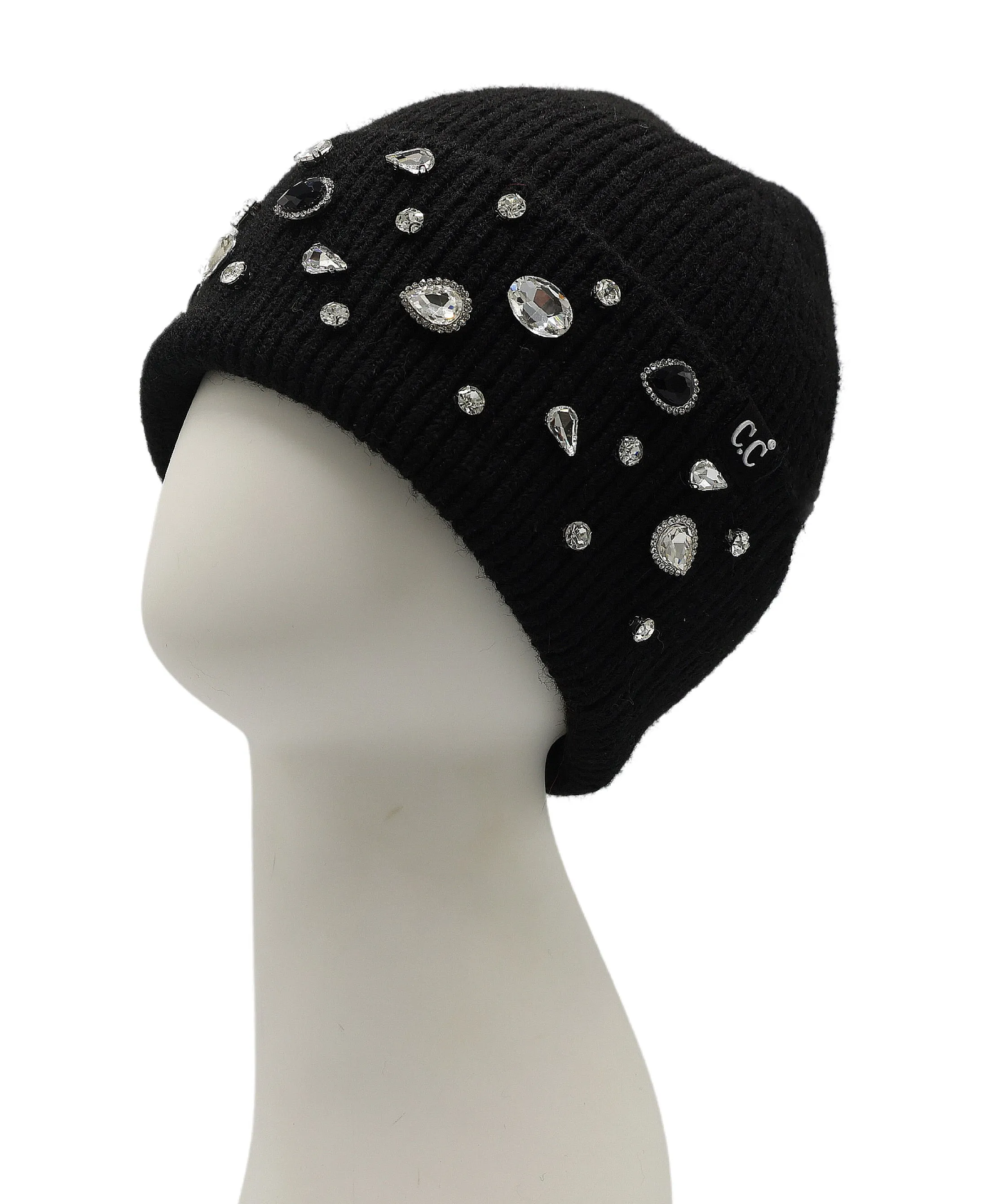 Knit Hat w/ Rhinestones