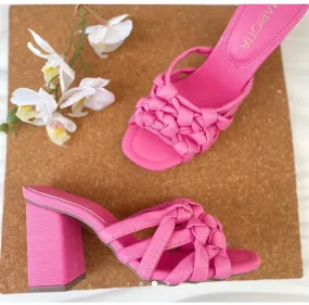 Knot Pink Wide Heel