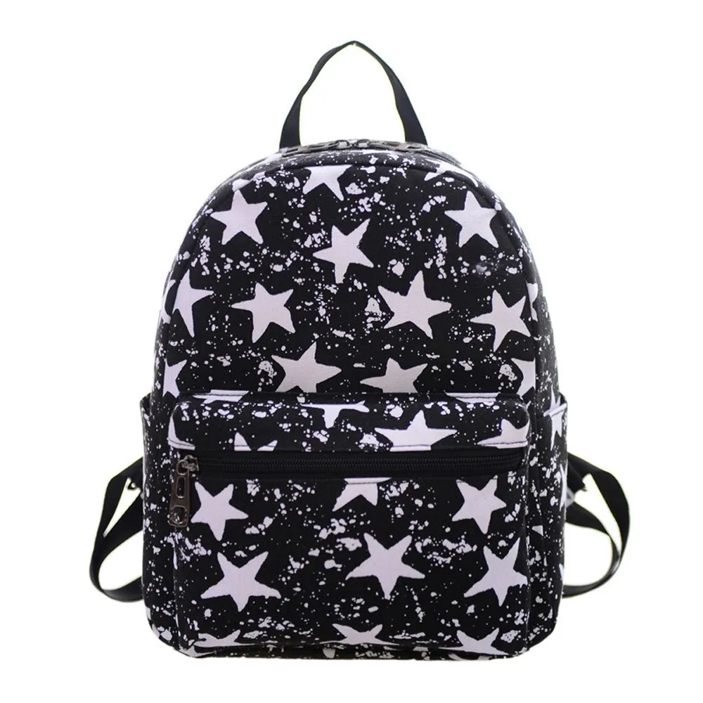 Korean Women's Canvas Backpack for School, Teen Girls Bookbag, Vintage Laptop Shoulder Bag