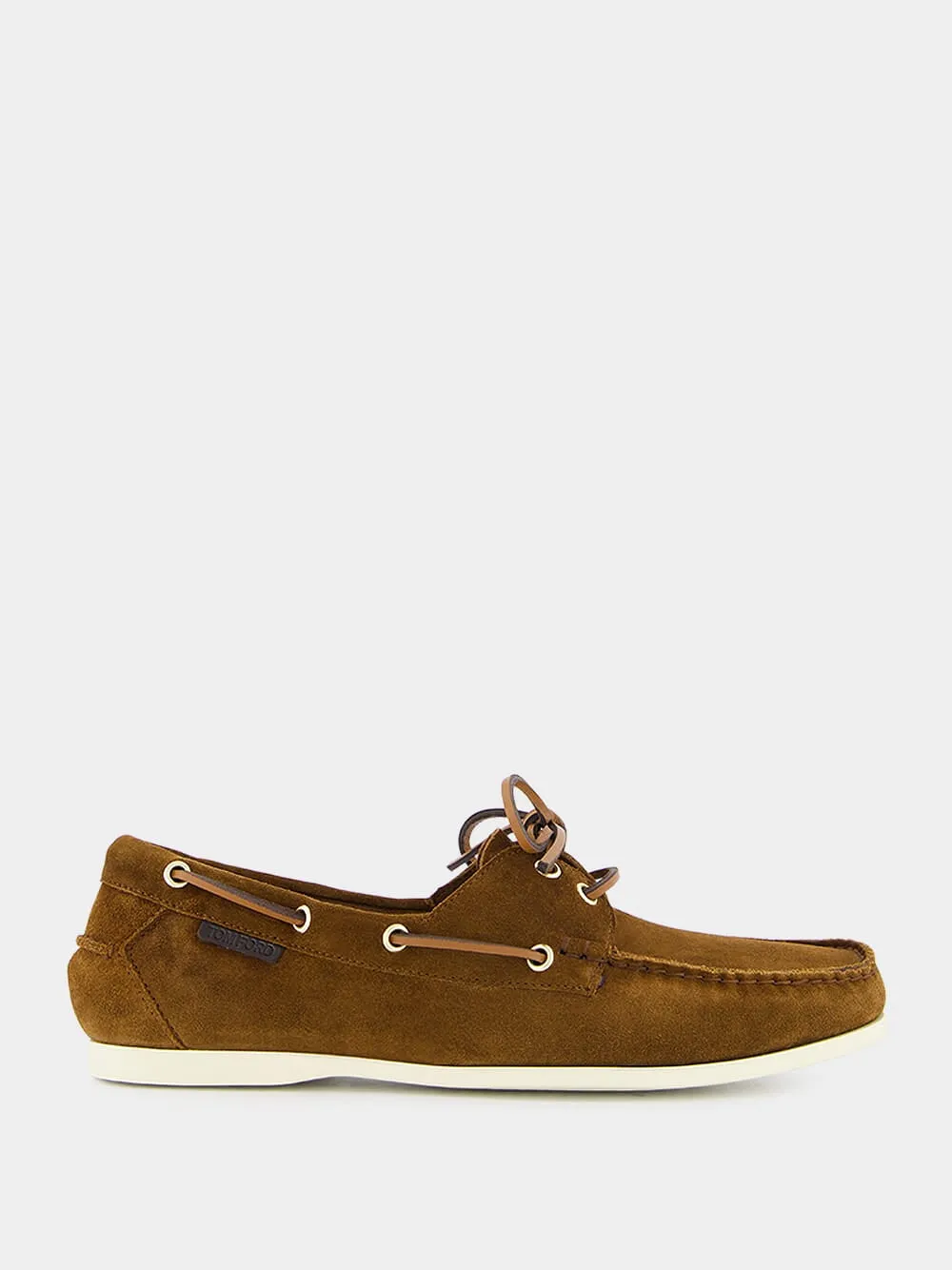 Lace-Up Suede Boat Shoes