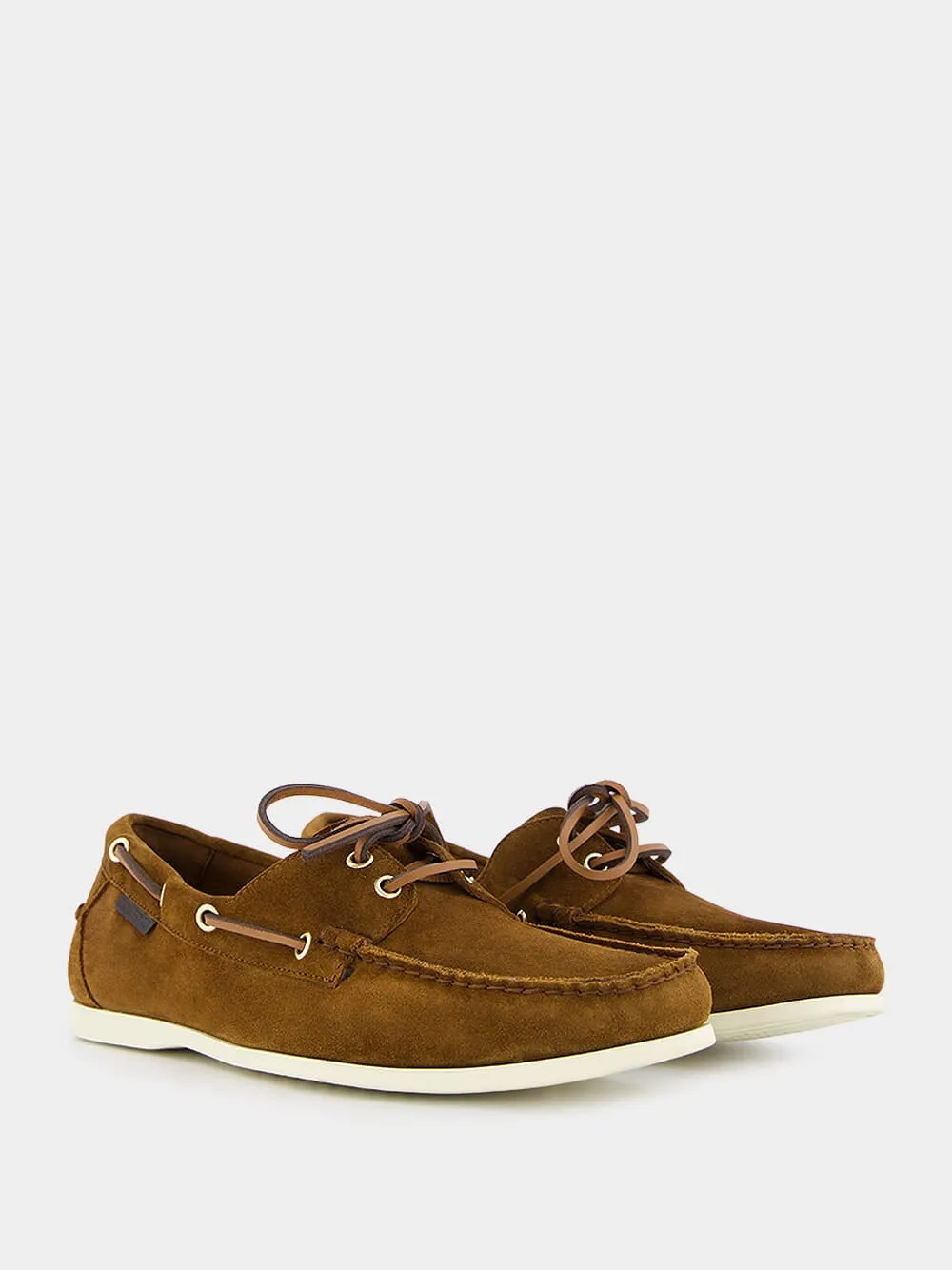 Lace-Up Suede Boat Shoes