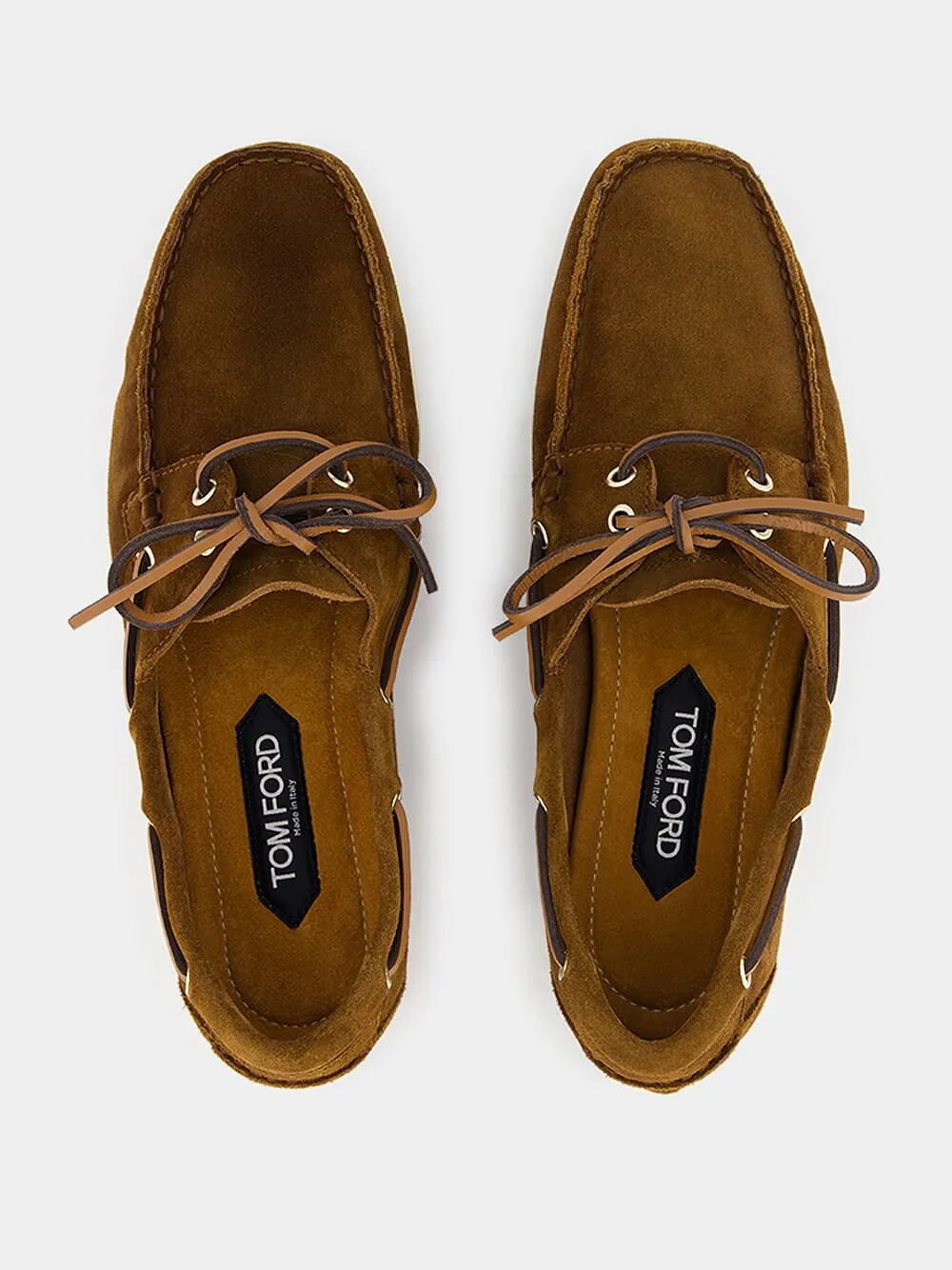 Lace-Up Suede Boat Shoes