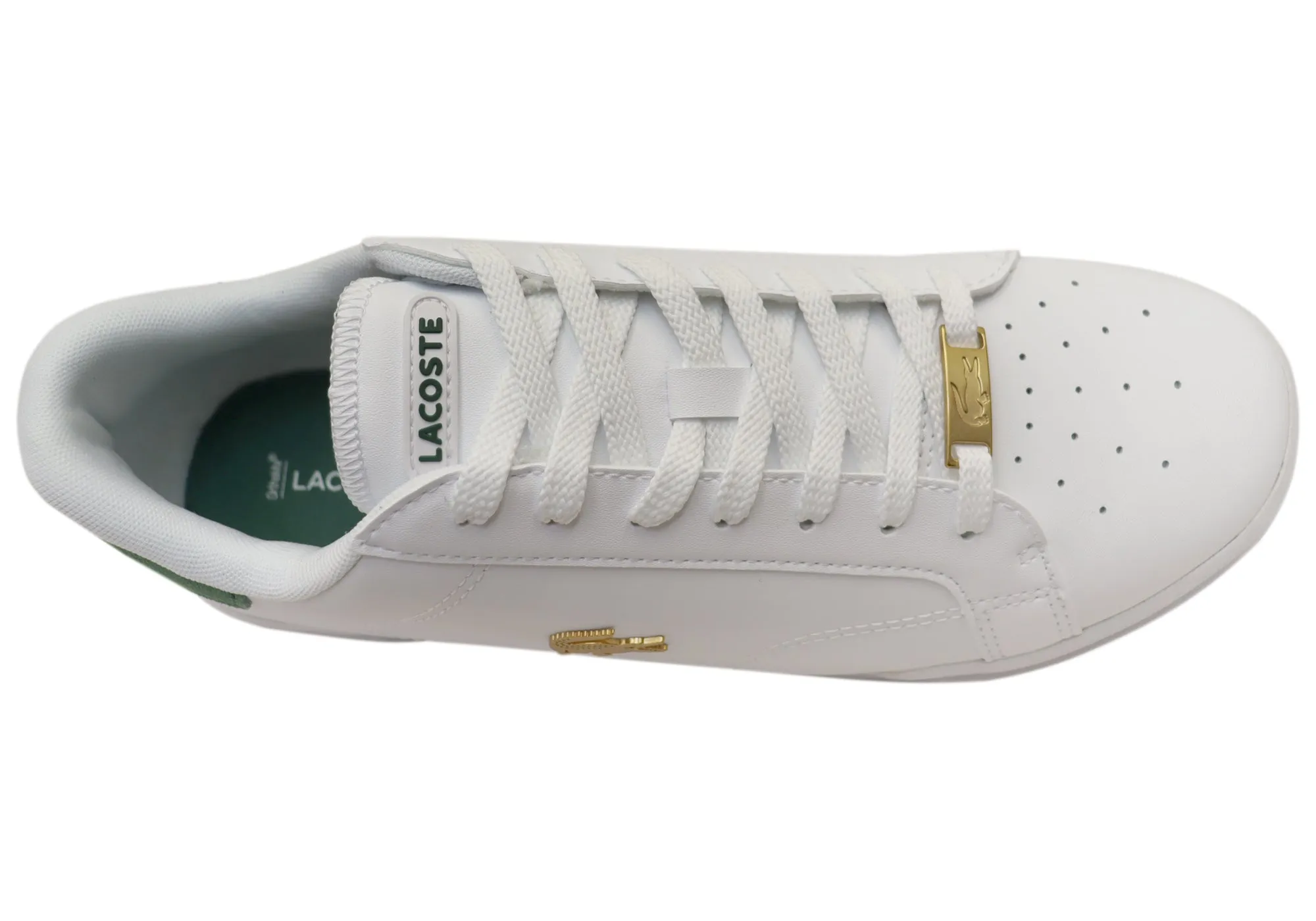 Lacoste Mens Comfortable Leather Twin Serve Sneakers