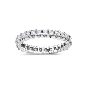 Ladies 18k White Gold With 1.45 CT Diamond Wedding Band