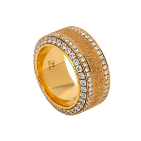 LADIES 18K YELLOW GOLD HAND RING WITH 2.62 CT DIAMONDS