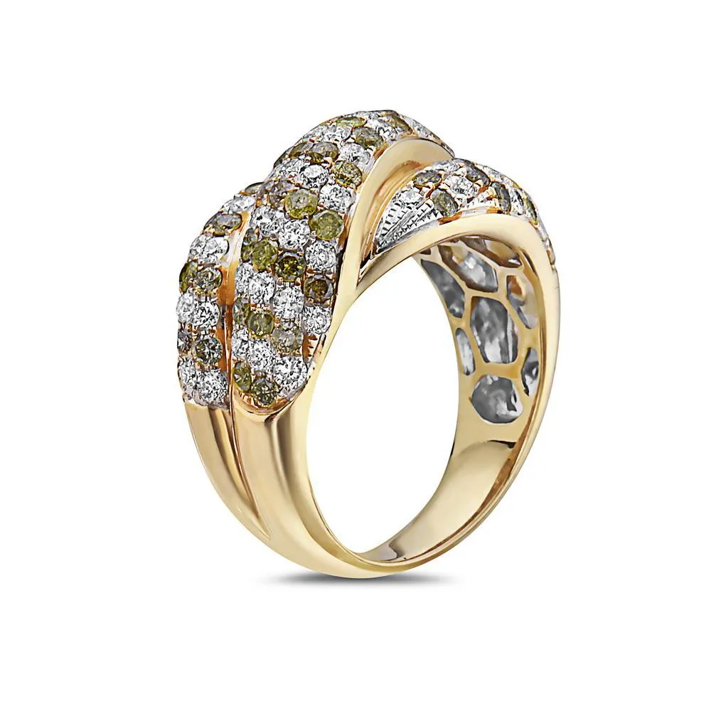 Women's 18k Yellow Gold Ring with 2.55 CT Diamond