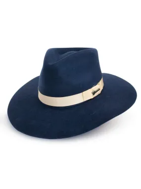 Women's M&F Western Navy Pinch Front Hat