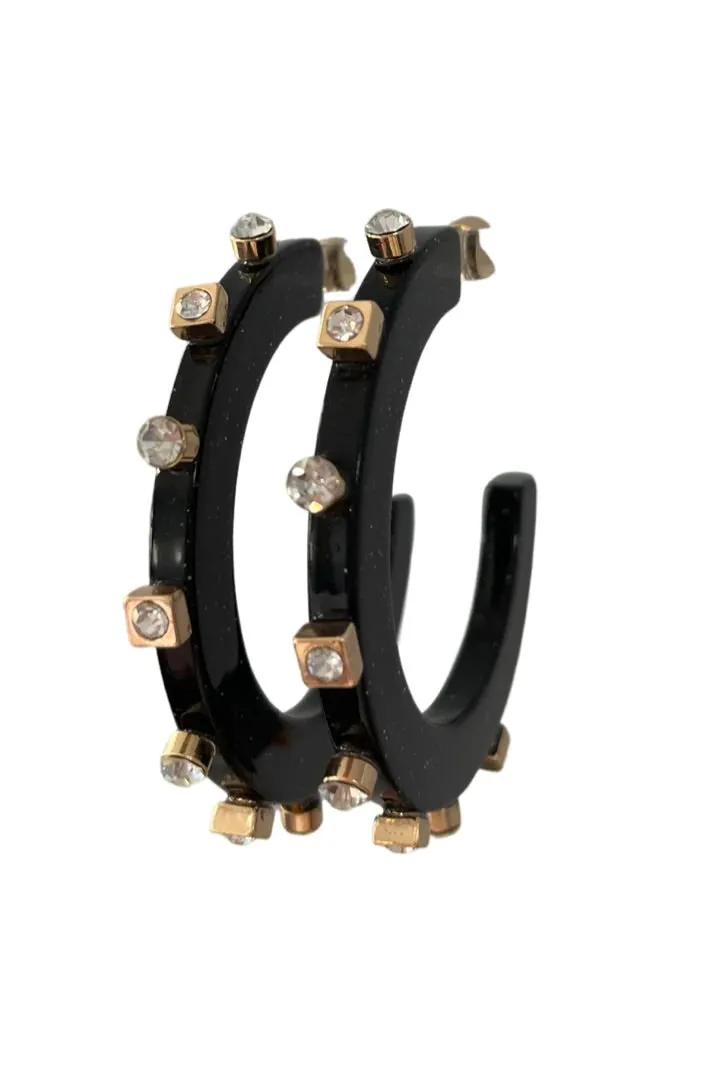 Large Jewel Hoop Earrings for City Girls