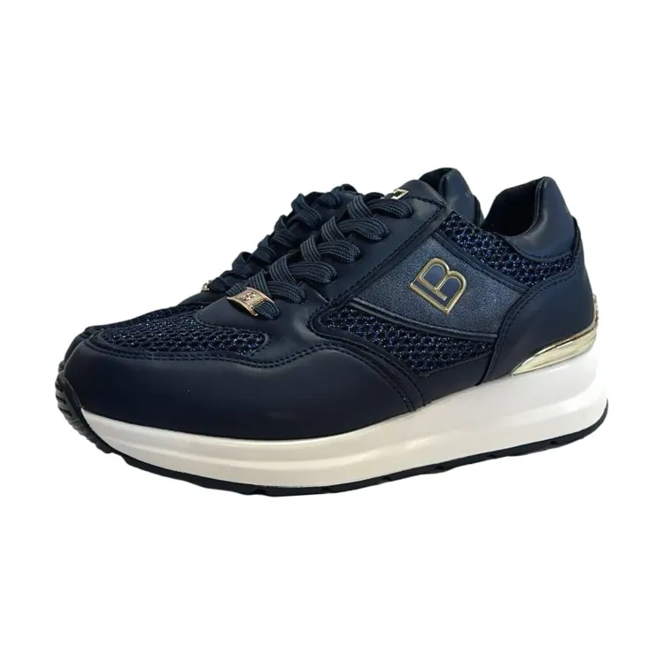 Laura Biagiotti 8406 Platform Sneakers for Women in Navy