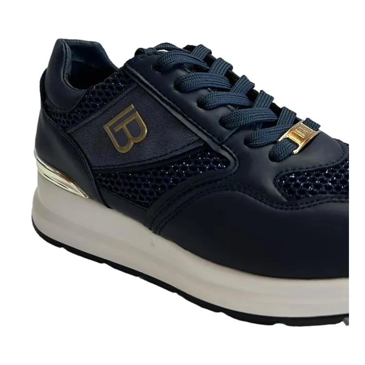 Laura Biagiotti 8406 Platform Sneakers for Women in Navy