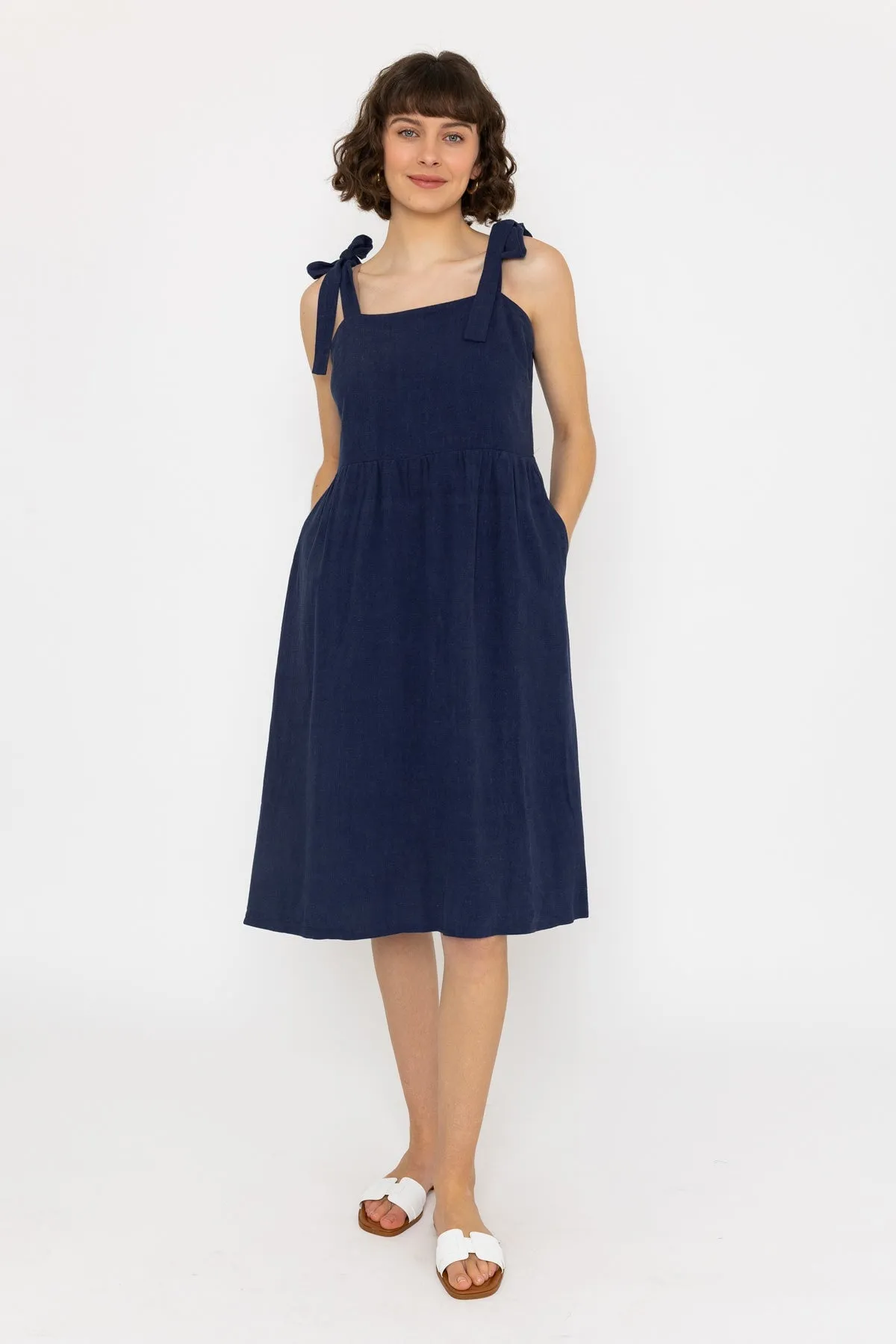 Laurie Navy Midi Dress