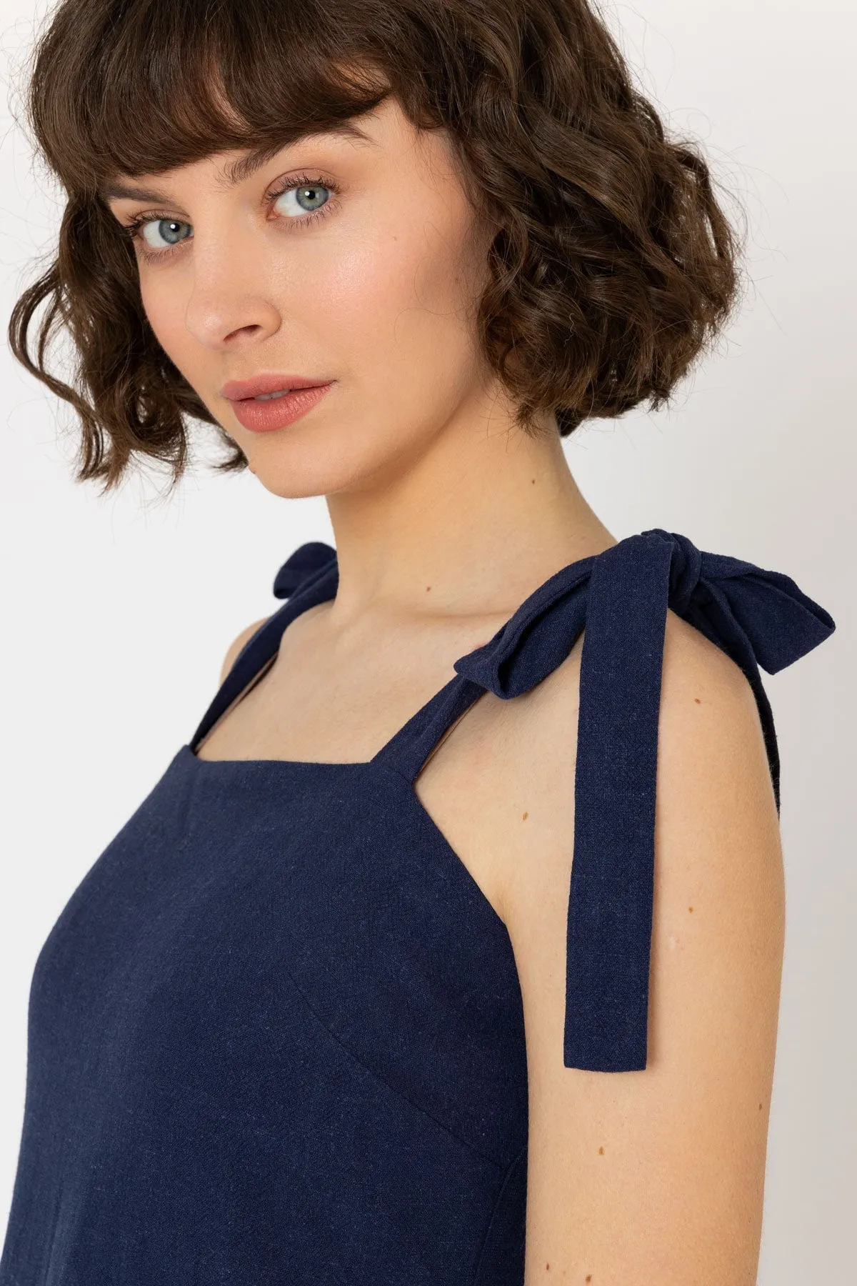 Laurie Navy Midi Dress