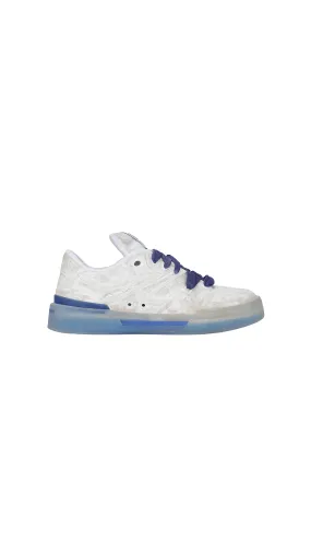 Leather New Roma Sneakers - White Blue: Google SEO friendly version