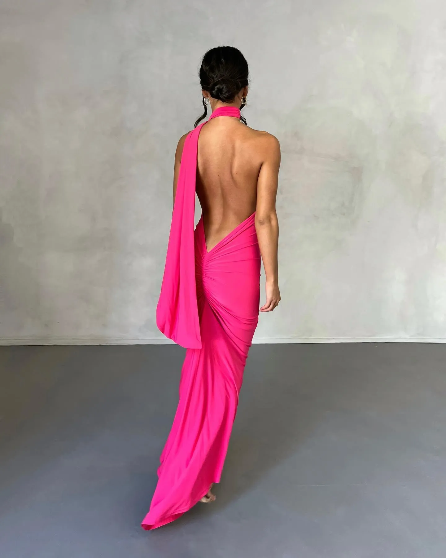 Fuchsia Wrap Dress