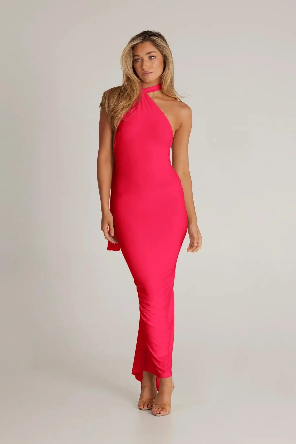 Fuchsia Wrap Dress