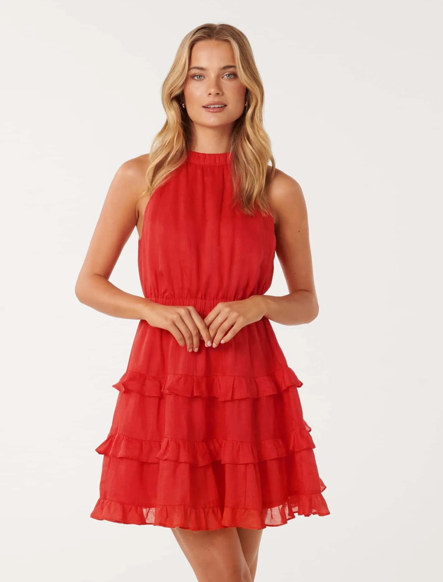 Lily-Rose Halter Neck Mini Dress