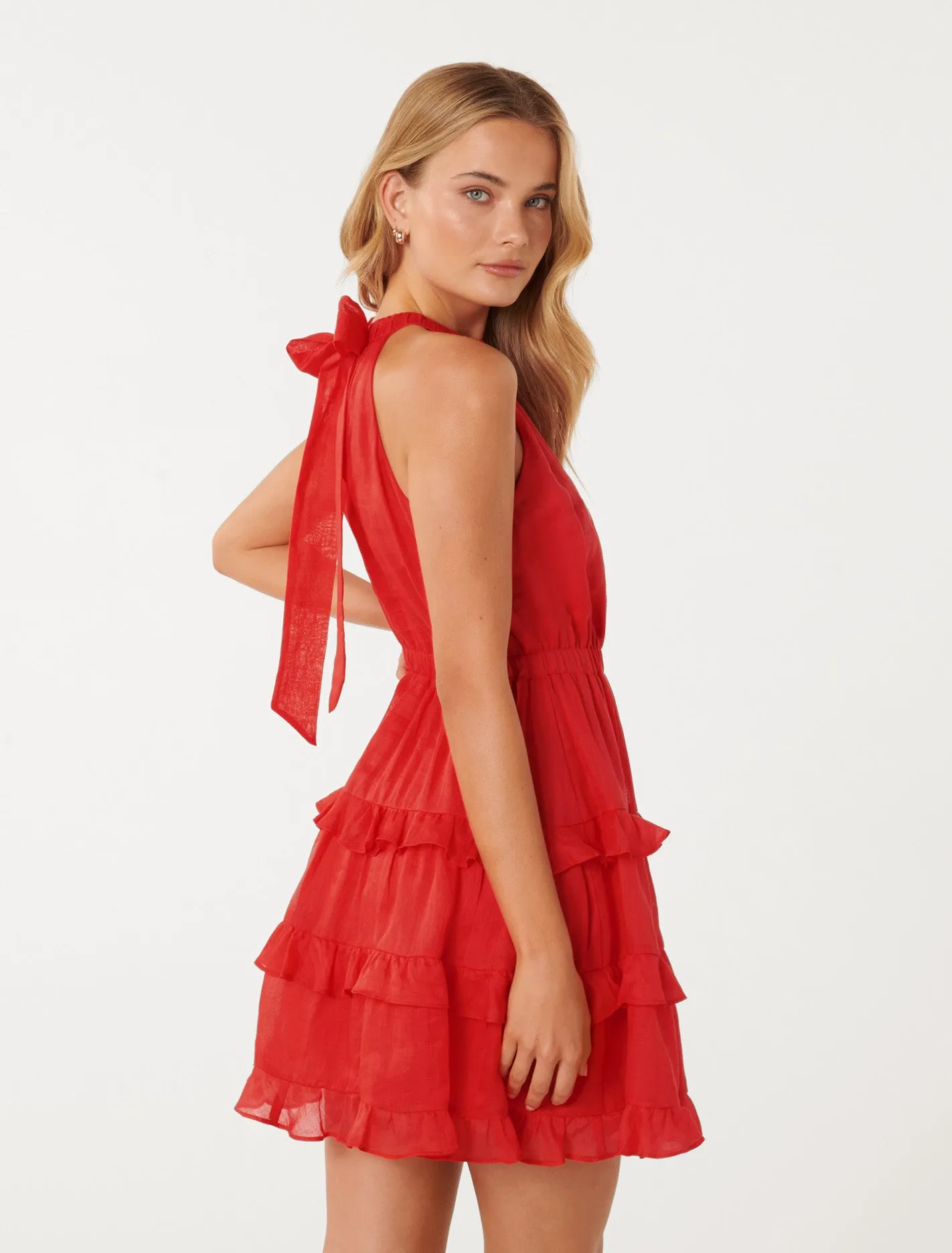 Lily-Rose Halter Neck Mini Dress