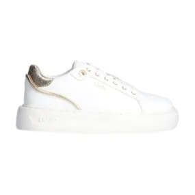 Women's White/Gold Lace-up LIU JO BA4073 KYLIE Sneakers