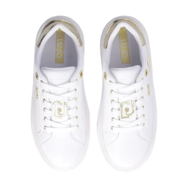 Women's White/Gold Lace-up LIU JO BA4073 KYLIE Sneakers