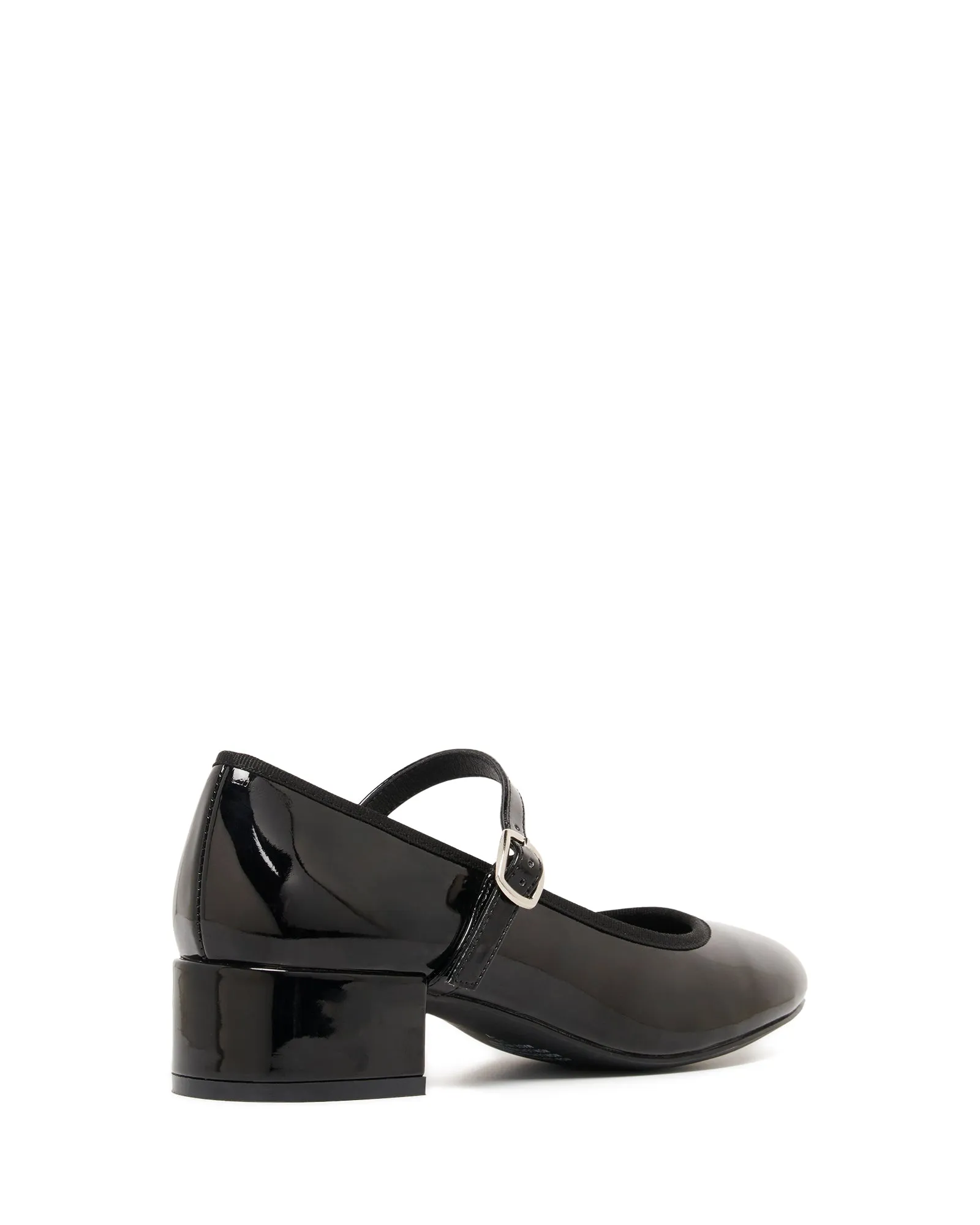 Liz Ballet Heel Black Patent