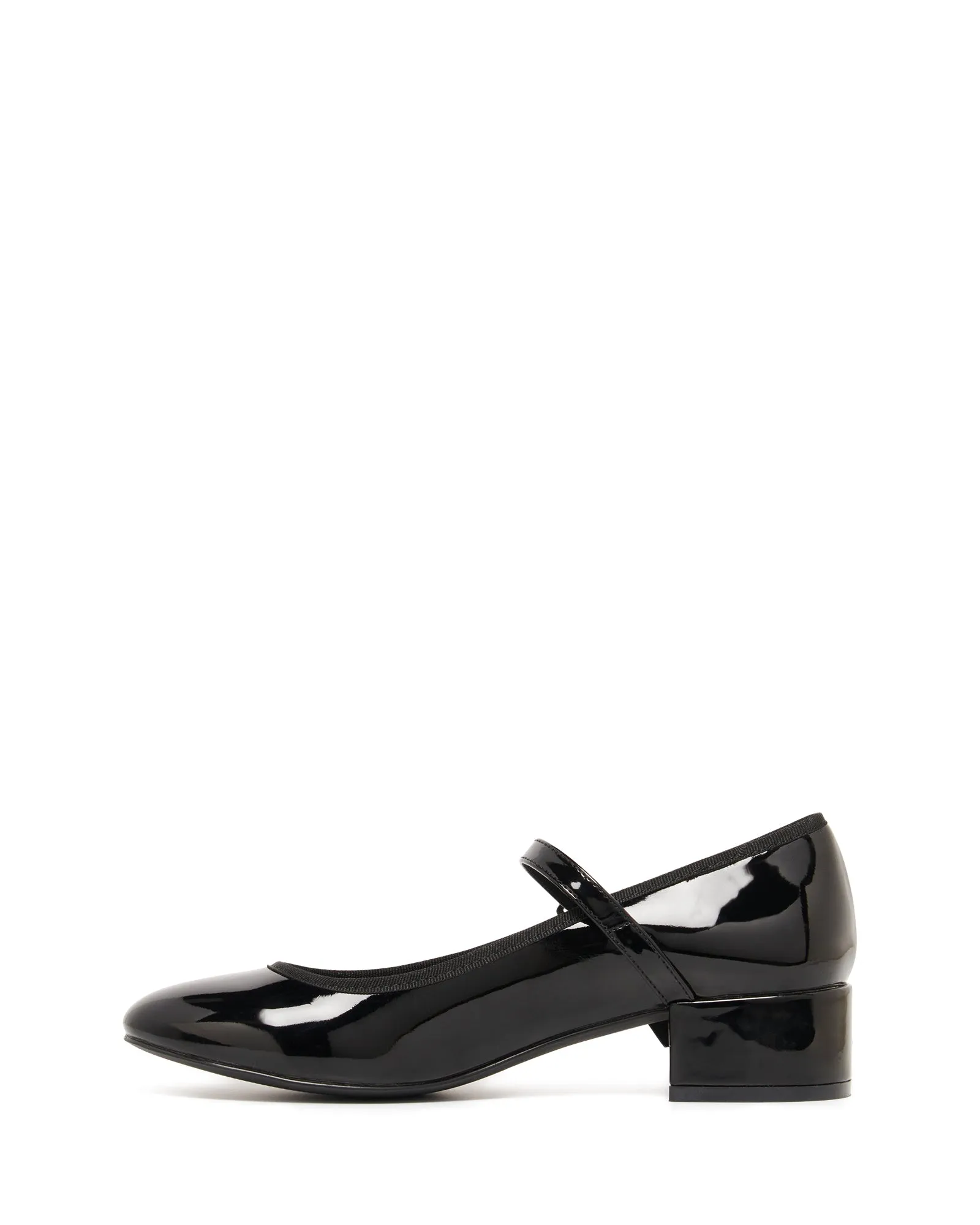 Liz Ballet Heel Black Patent