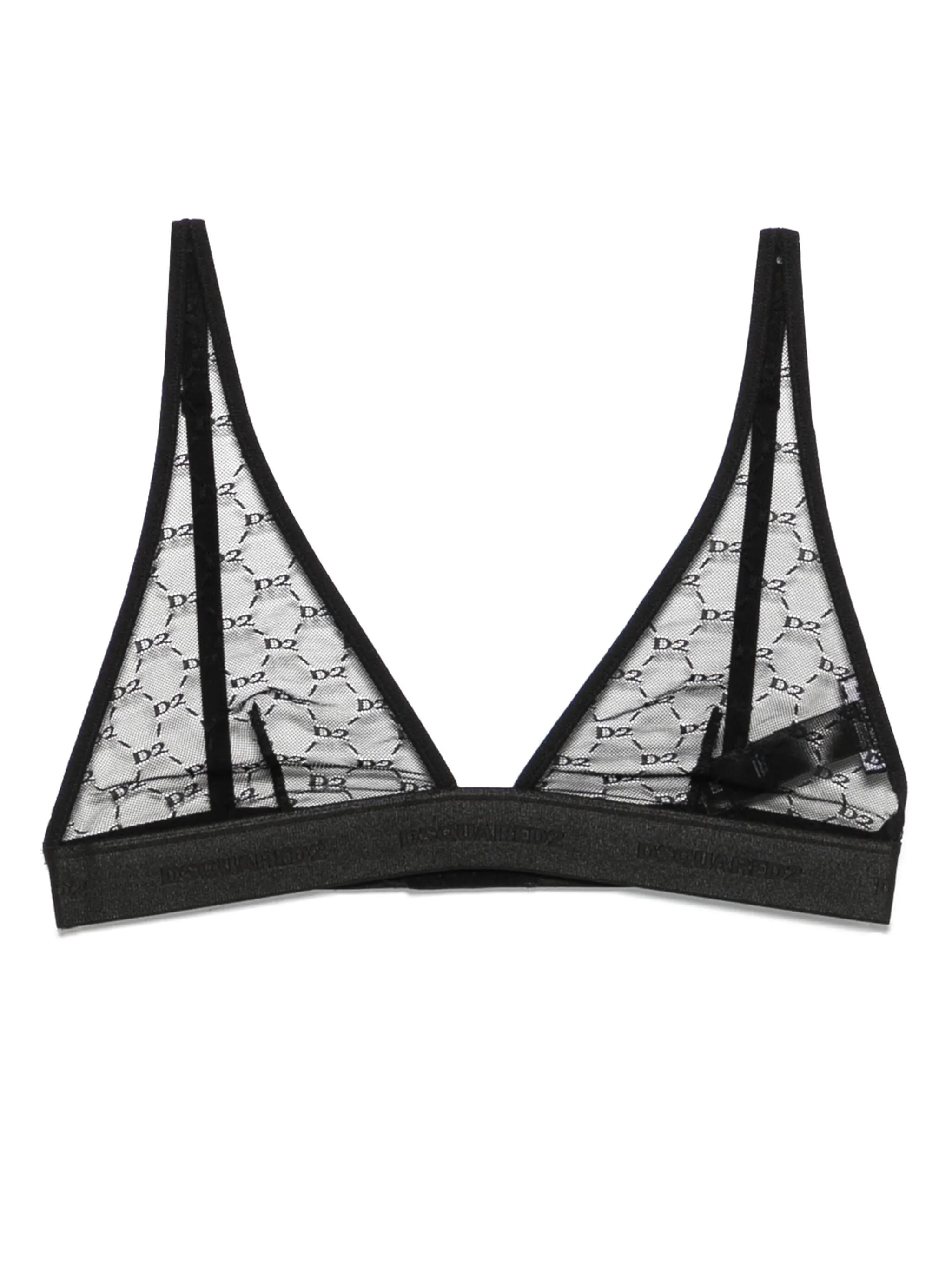 logo-lace triangle bra