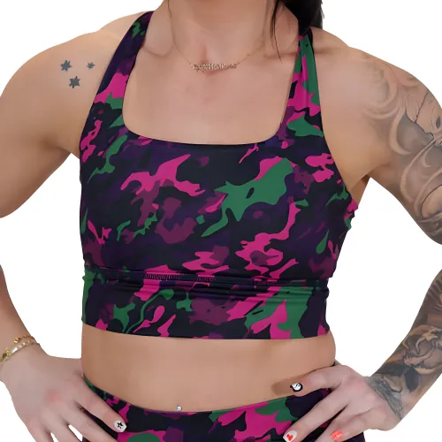 Longline Bra | Neon Camo